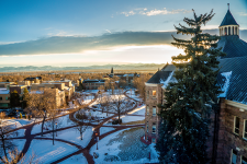 DU campus in winter